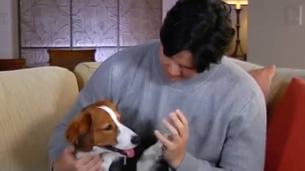 Shohei Ohtani and his dog.